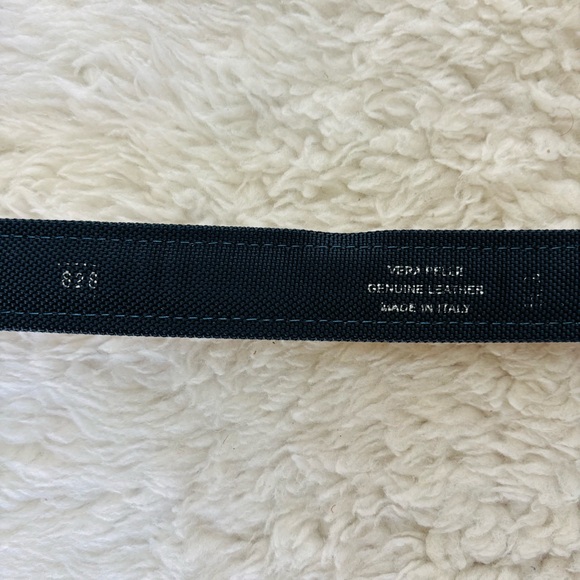 Versace Vtg Yellow Suede Vera Pelle Genuine Leather Belt with Silver Buckle 36 - Picture 5 of 16